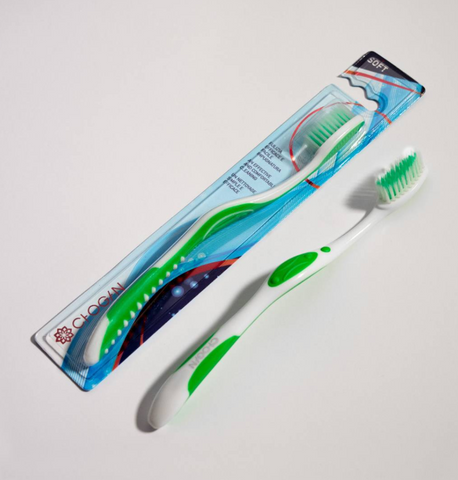 spazzolino da denti -flessibili (bianco -grigio) chogan