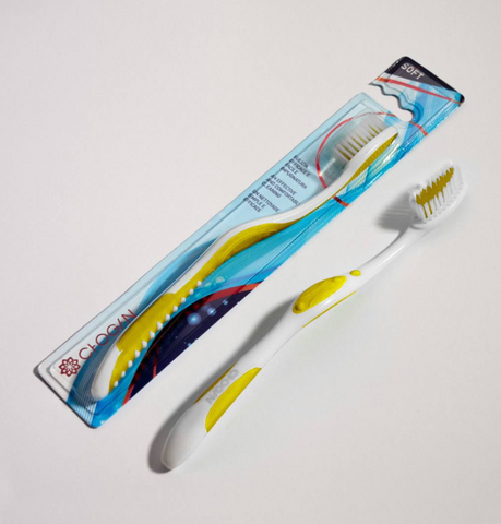 spazzolino da denti -flessibili (giallo bianco) Chogan