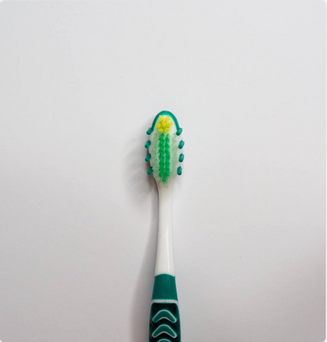 Spazzolino da denti extra pulito -Medio -dimensionato (verde -blanc)