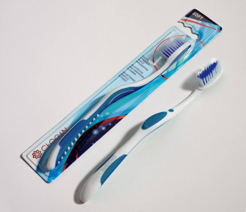 Streno spazzolino da denti -flessibili (bianco -blue) chogan